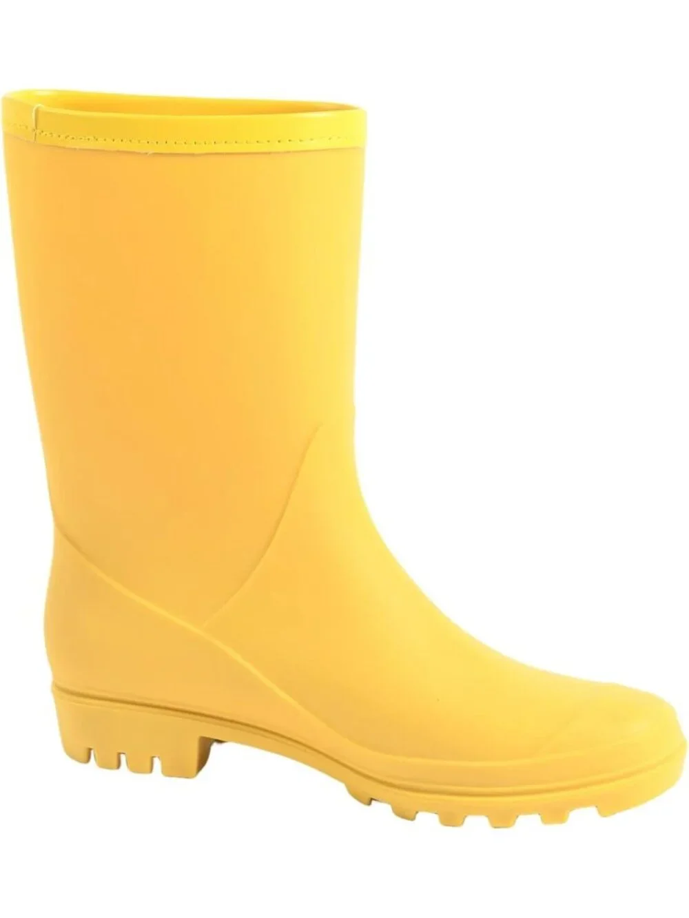 Women's Yellow Anti-Slipping Comfortable Waterproof Mid Calf Light Rain Boots